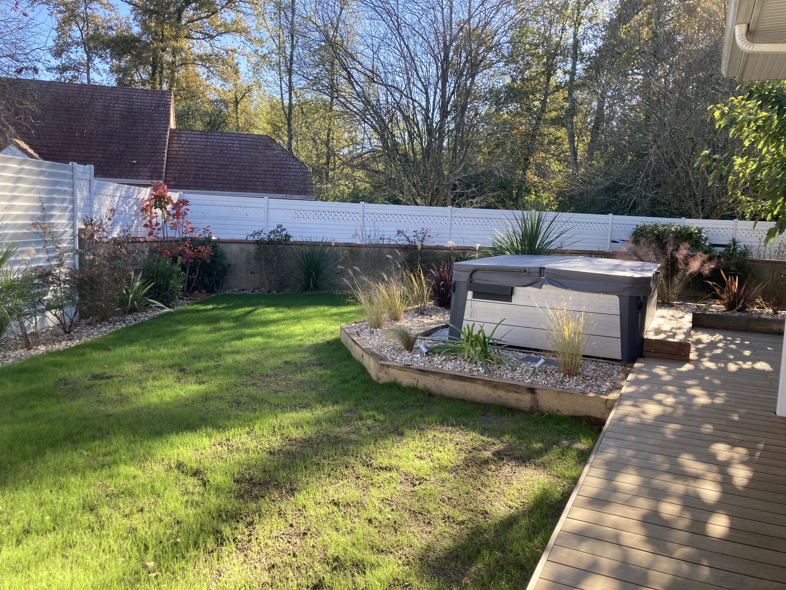Aménagement d'un jardin complet avec Spa à Lons - (64)