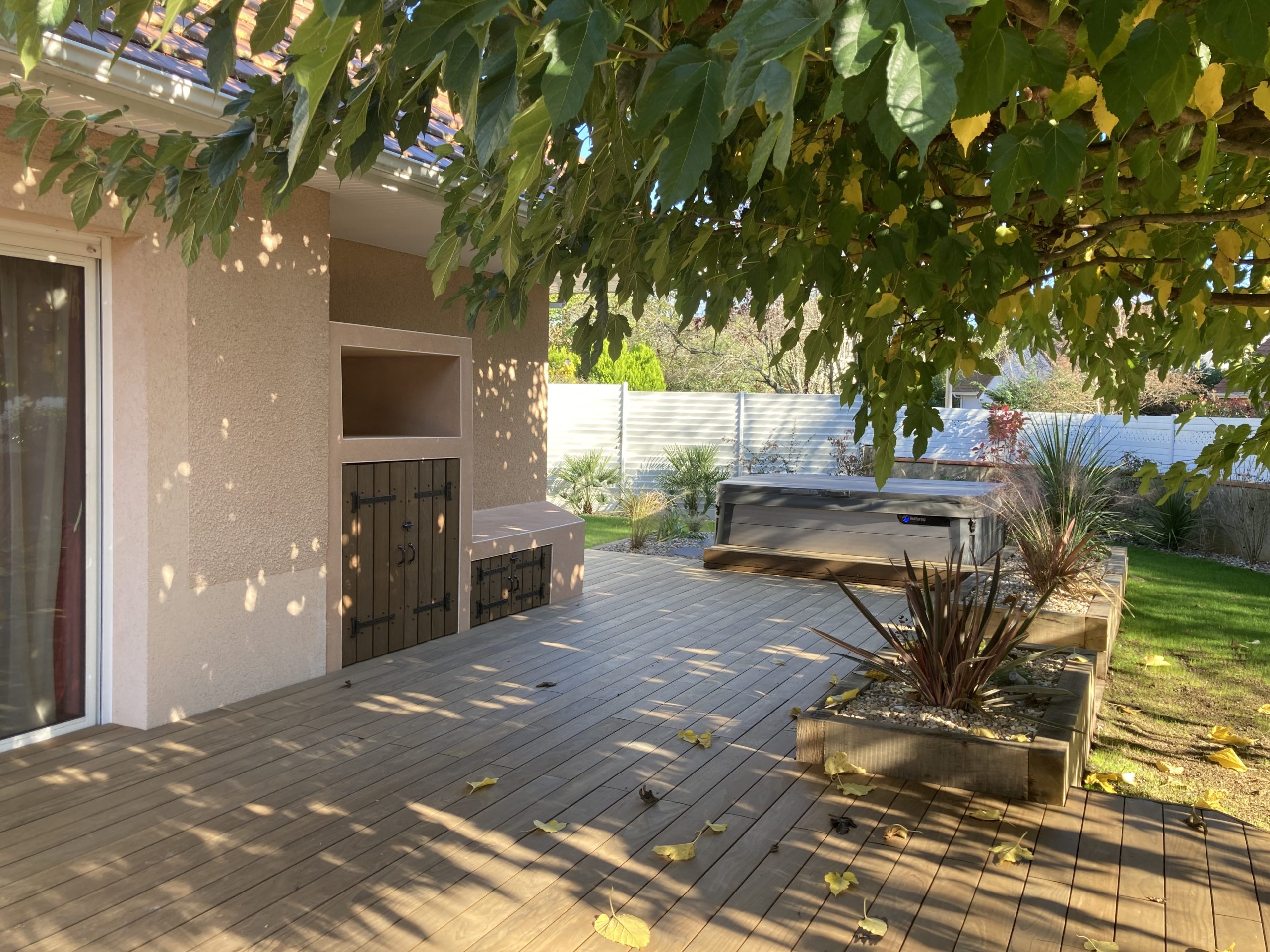 Aménagement d'un jardin complet avec Spa à Lons - (64)
