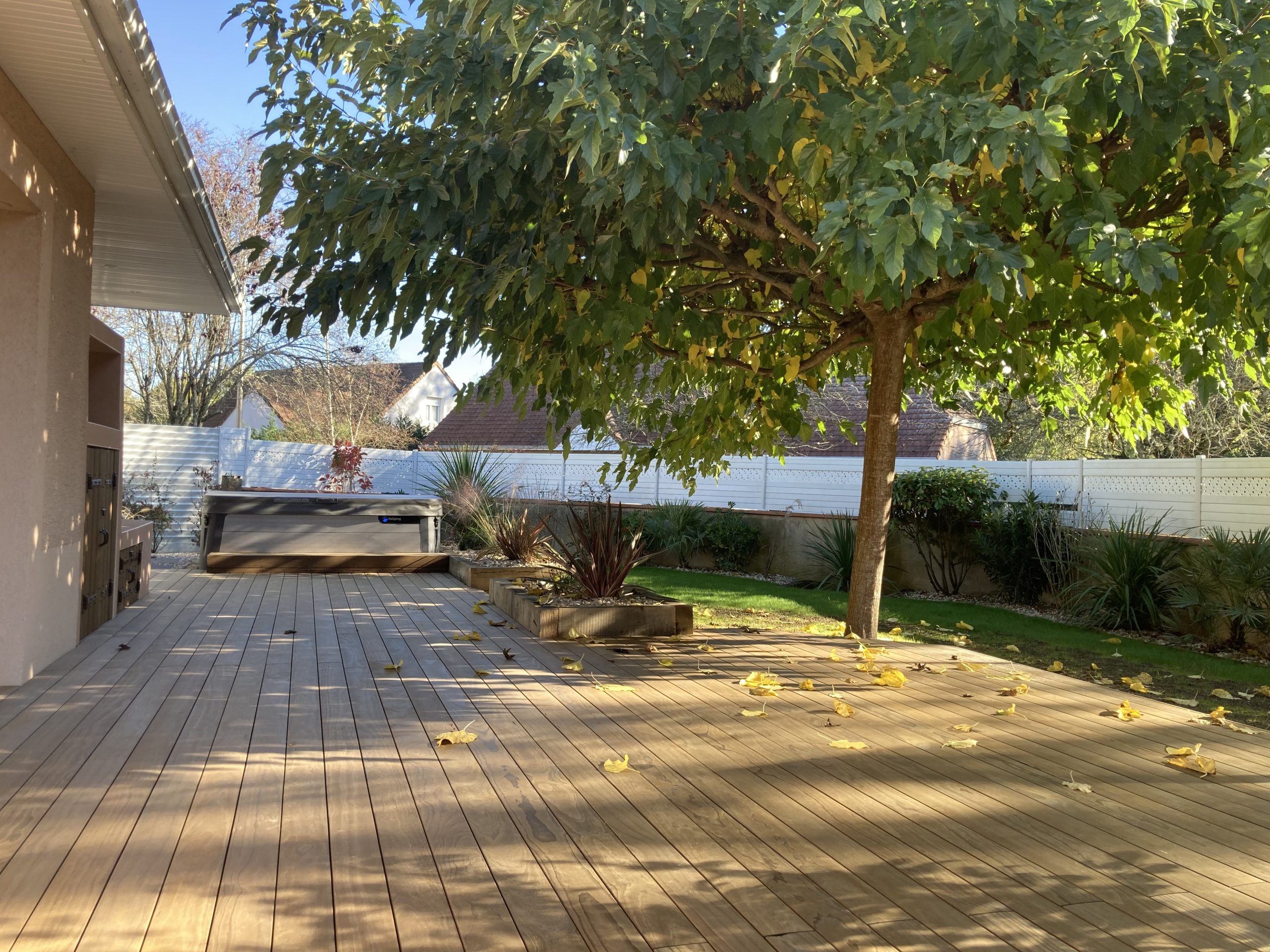 Aménagement d'un jardin complet avec Spa à Lons - (64)