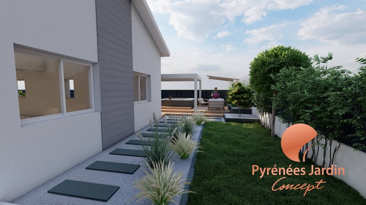 Création d'un espace bien-être - Jardin Pau | Pyrénées Jardin Concept