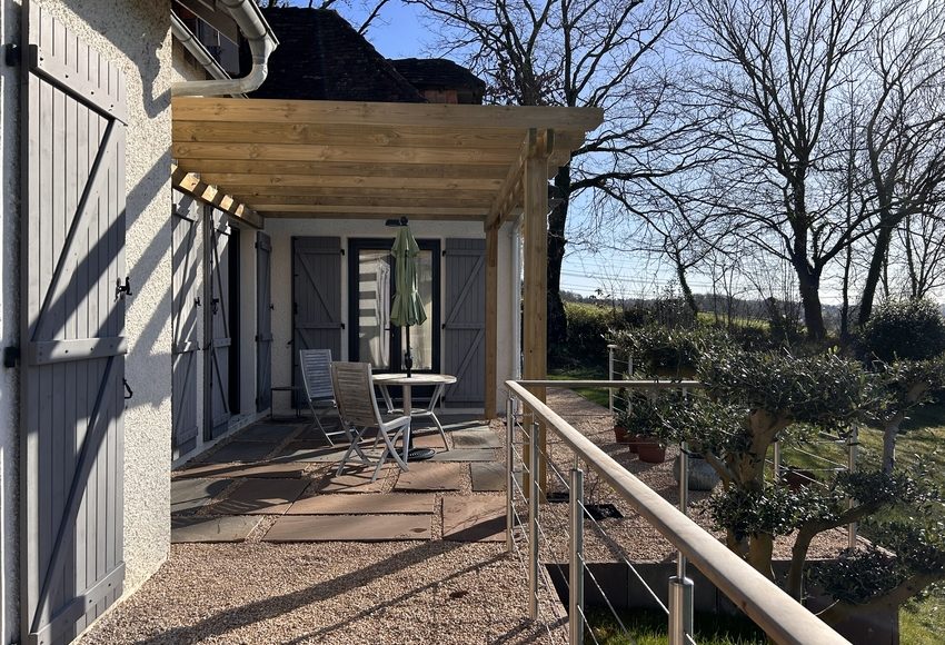 Création d'un espace terrasse à Sauvagnon (64)