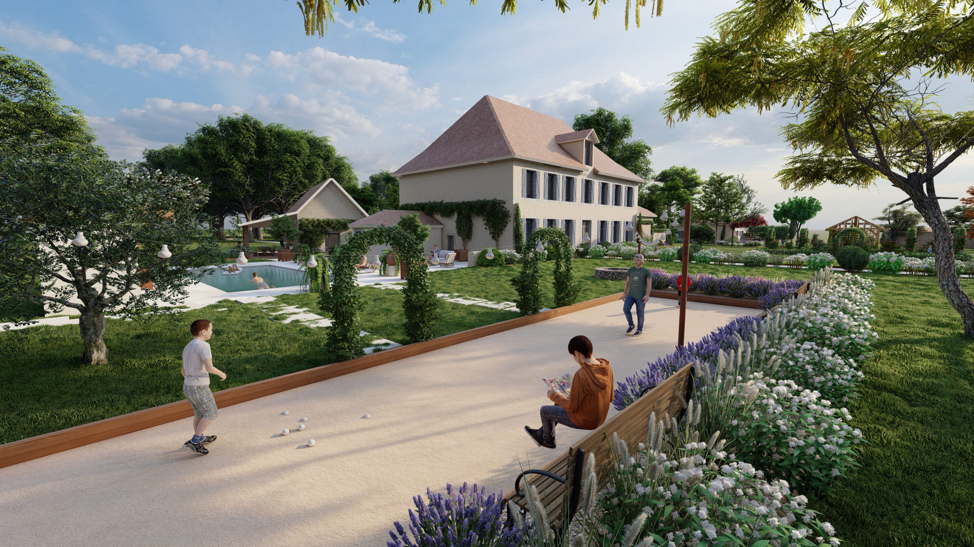 Exemple d'étude paysagère réalisée par Pyrénées Jardin Concept à Pau (Lons)