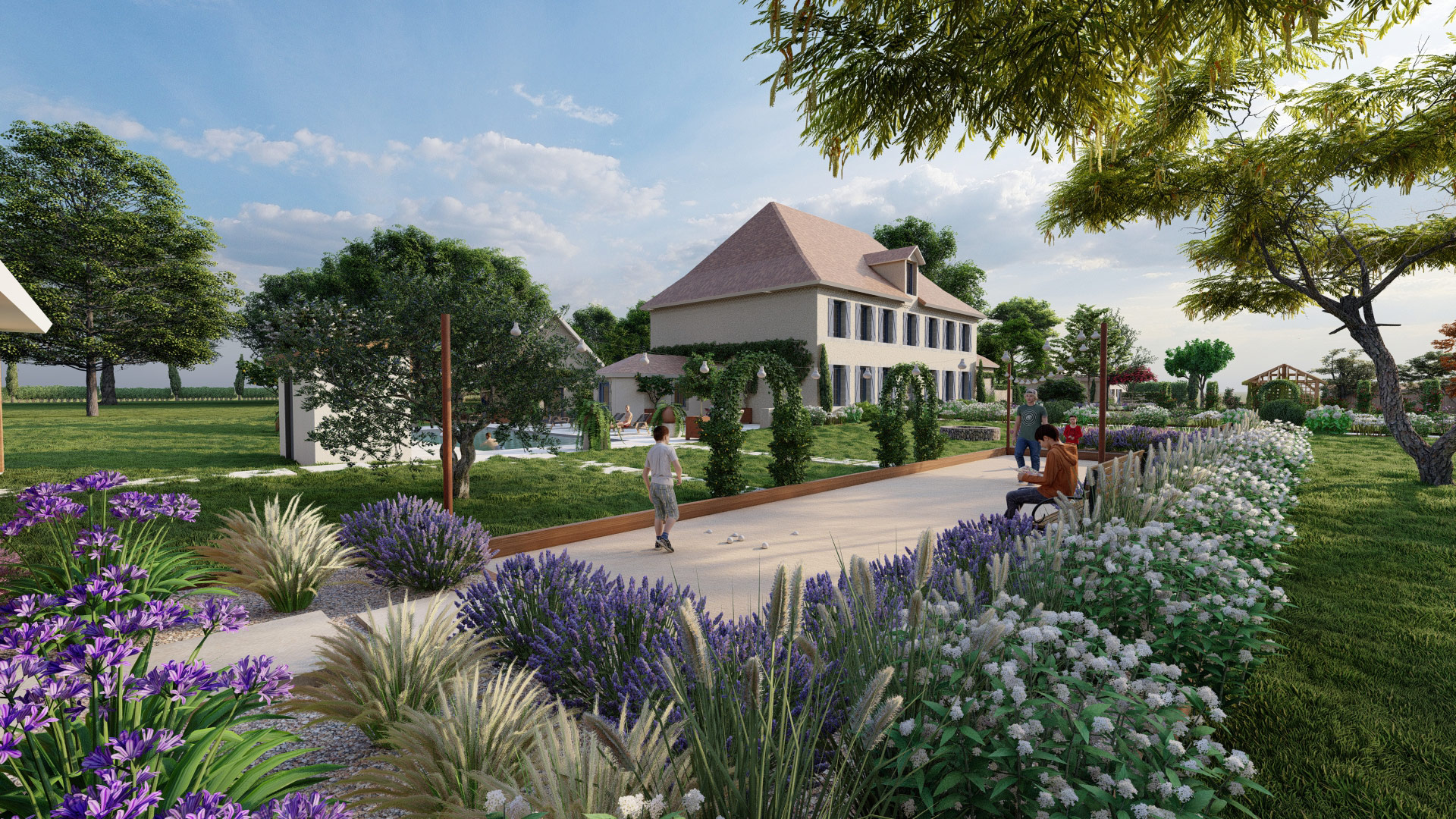 Exemple d'étude paysagère réalisée par Pyrénées Jardin Concept à Pau (Lons)