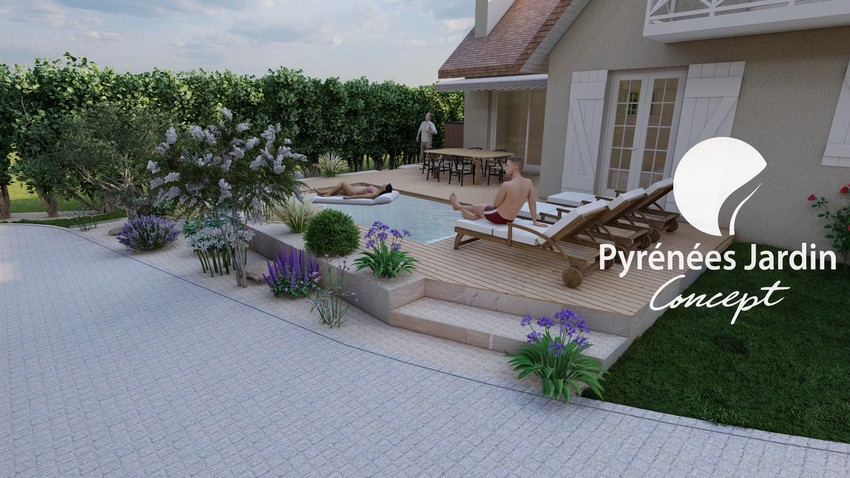 Exemple d'étude paysagère avec modélisation - Pyrénées Jardin Concept